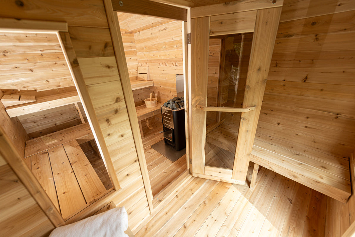 Dundalk LeisureCraft CT – Sauna cabine Georgian avec vestiaire