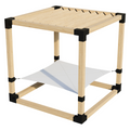 2-Person Pergola Hammock Kit with Angled Roof Slats (Kit for 6x6 Wood Posts)