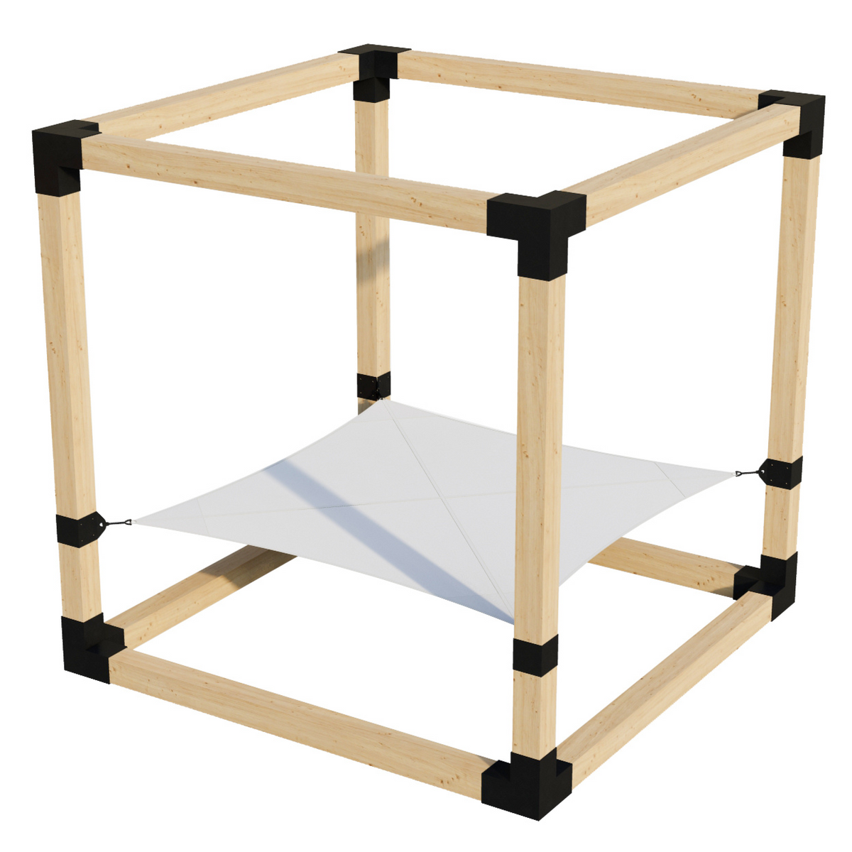 2-Person Pergola Hammock Kit - No Roof (for 6x6 Wood Posts)