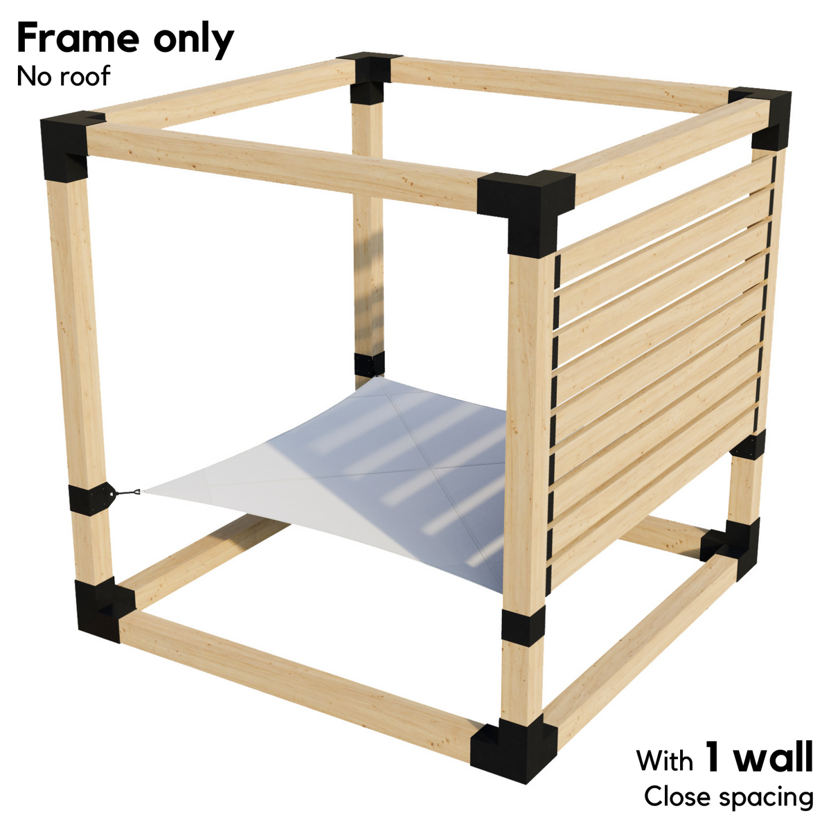 2-Person Pergola Hammock Kit - No Roof (for 6x6 Wood Posts)