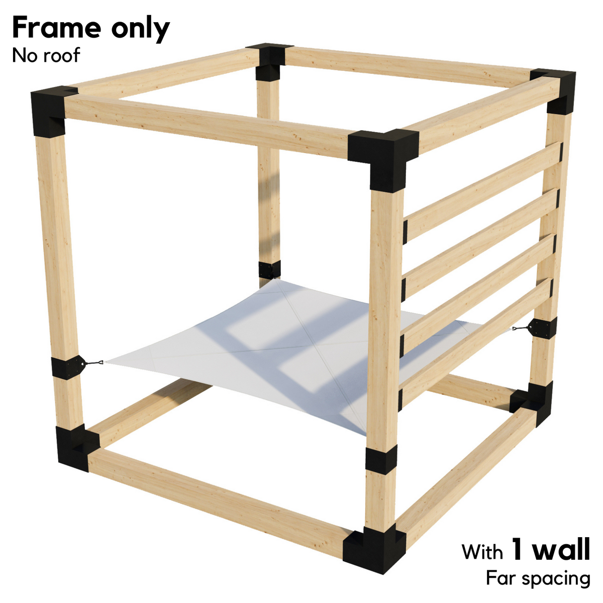 2-Person Pergola Hammock Kit - No Roof (for 6x6 Wood Posts)