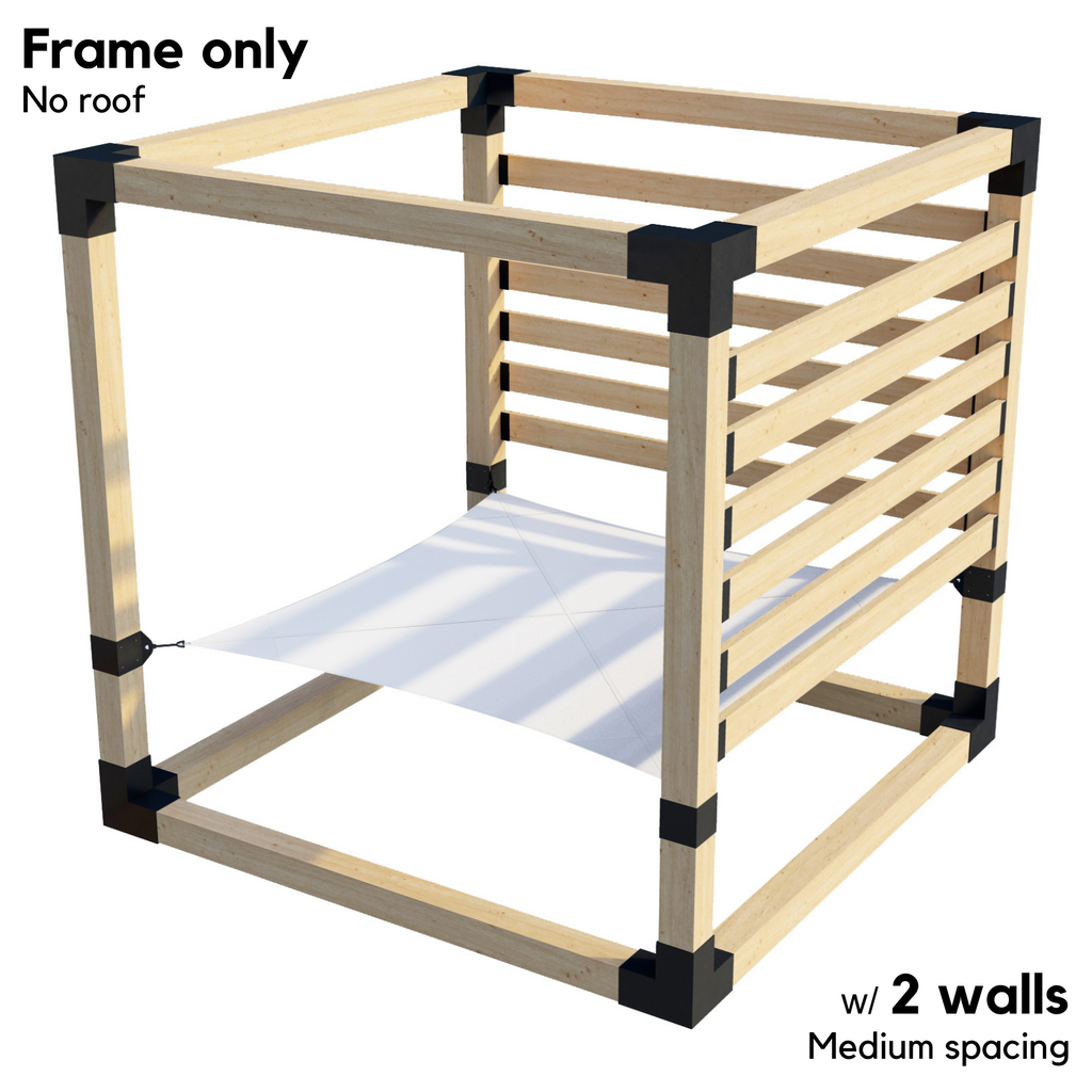 2-Person Pergola Hammock Kit - No Roof (for 6x6 Wood Posts)