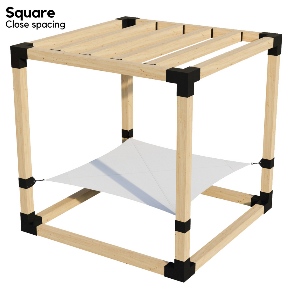 2-Person Pergola Hammock Kit with 6x6 Roof Rafters (for 6x6 Wood Posts)