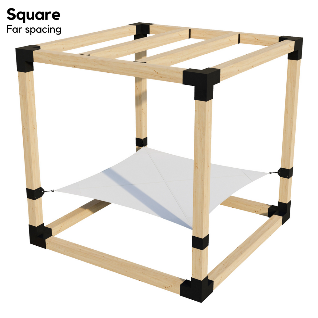 2-Person Pergola Hammock Kit with 6x6 Roof Rafters (for 6x6 Wood Posts)