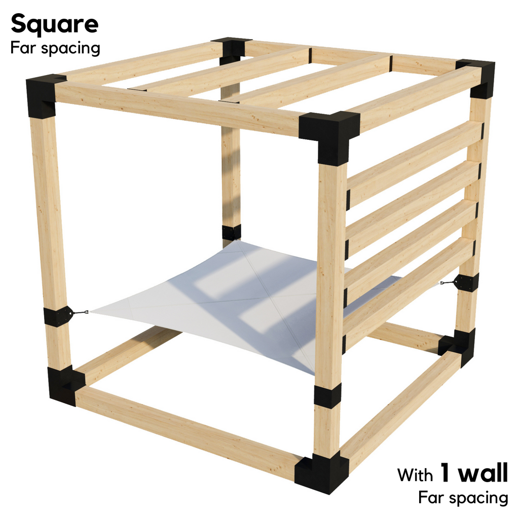 2-Person Pergola Hammock Kit with 6x6 Roof Rafters (for 6x6 Wood Posts)
