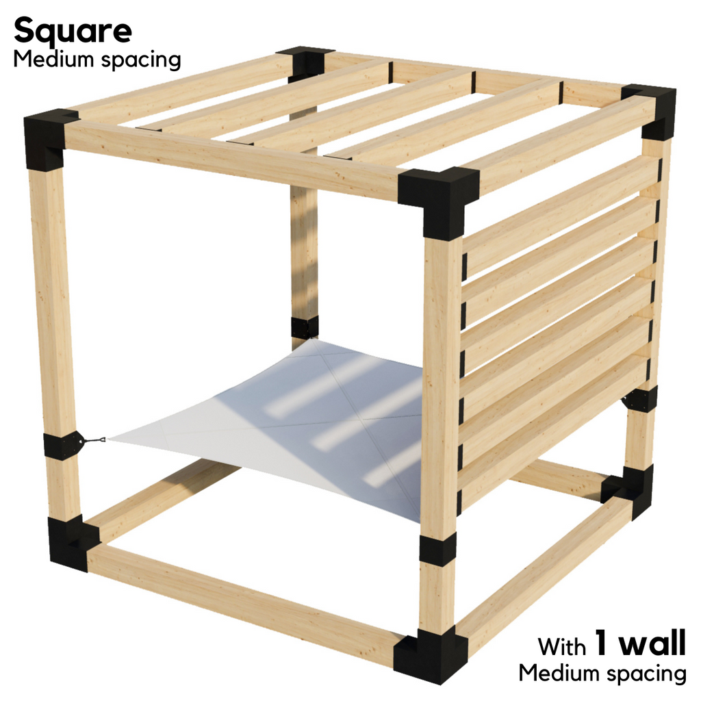 2-Person Pergola Hammock Kit with 6x6 Roof Rafters (for 6x6 Wood Posts)
