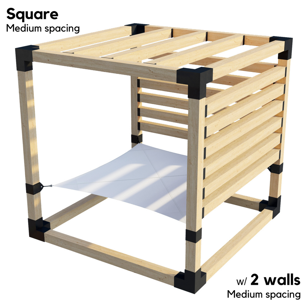 2-Person Pergola Hammock Kit with 6x6 Roof Rafters (for 6x6 Wood Posts)