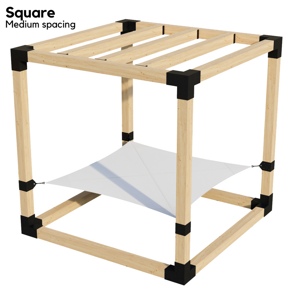 2-Person Pergola Hammock Kit with 6x6 Roof Rafters (for 6x6 Wood Posts)