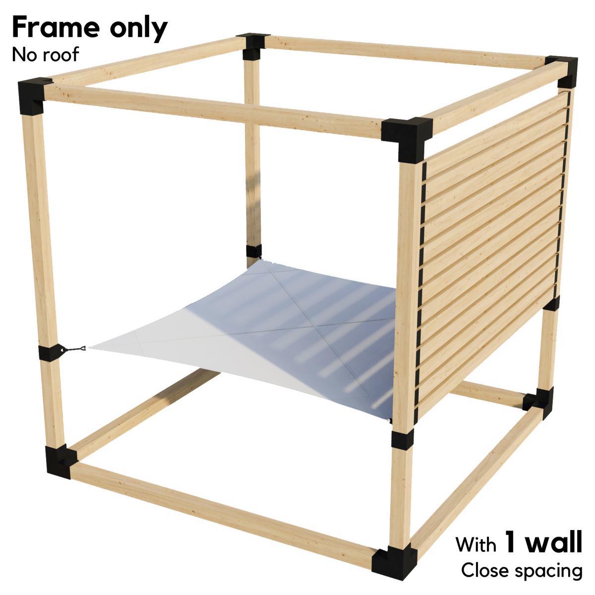 2-Person Pergola Hammock Kit - No Roof (for 4x4 Wood Posts)
