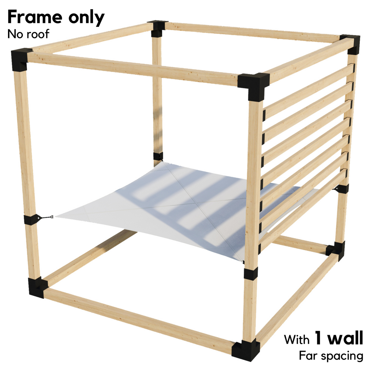 2-Person Pergola Hammock Kit - No Roof (for 4x4 Wood Posts)