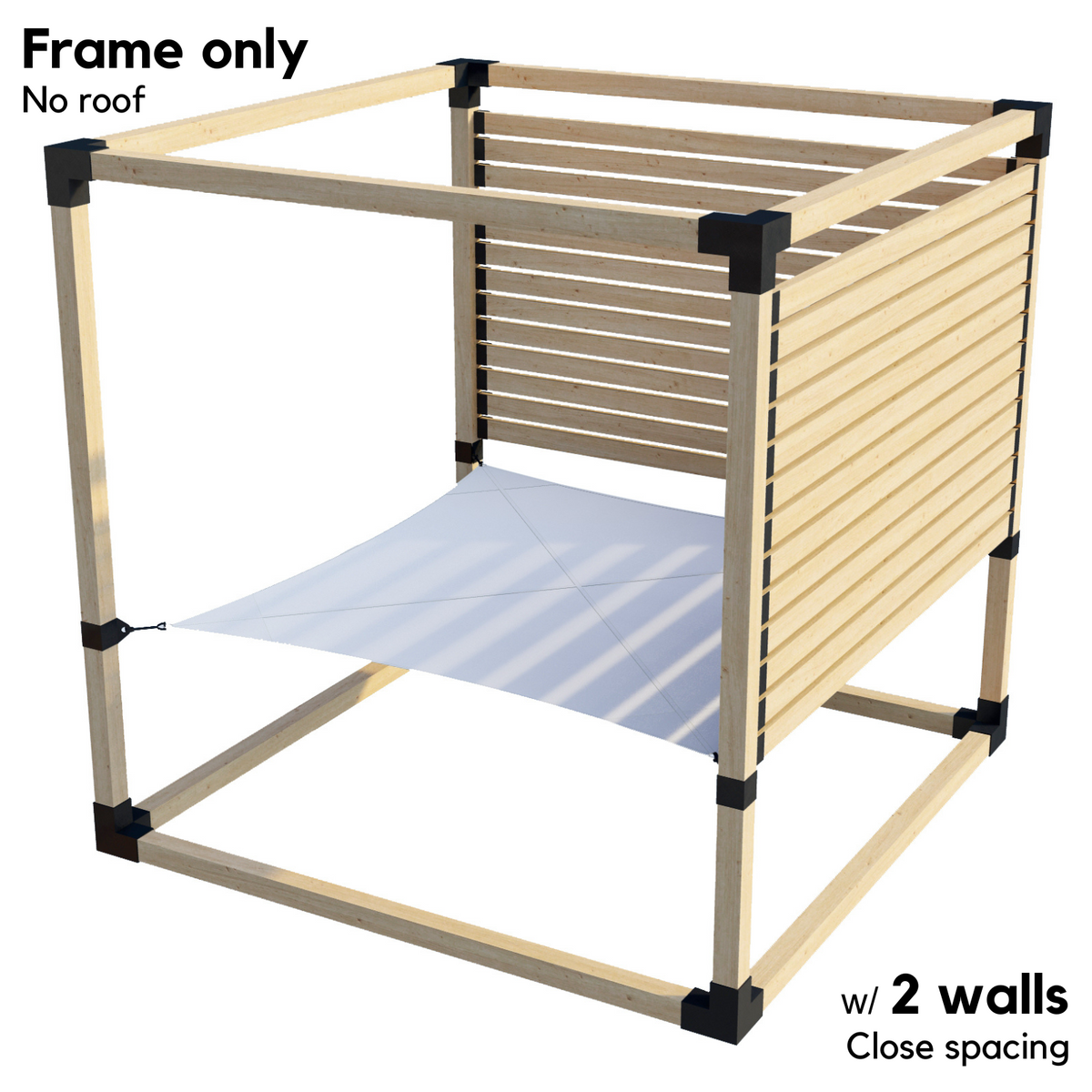 2-Person Pergola Hammock Kit - No Roof (for 4x4 Wood Posts)