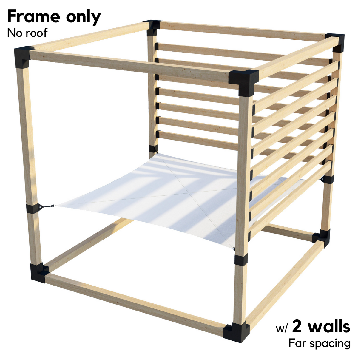 2-Person Pergola Hammock Kit - No Roof (for 4x4 Wood Posts)