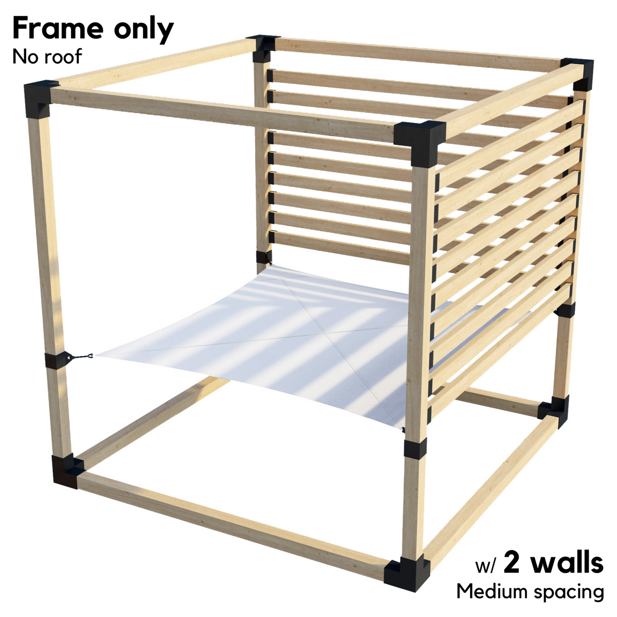 2-Person Pergola Hammock Kit - No Roof (for 4x4 Wood Posts)