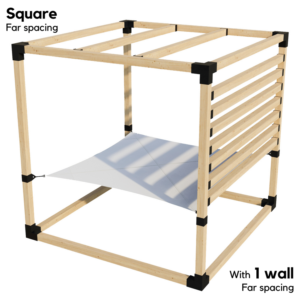 2-Person Pergola Hammock Kit with 4x4 Roof Rafters (for 4x4 Wood Posts)