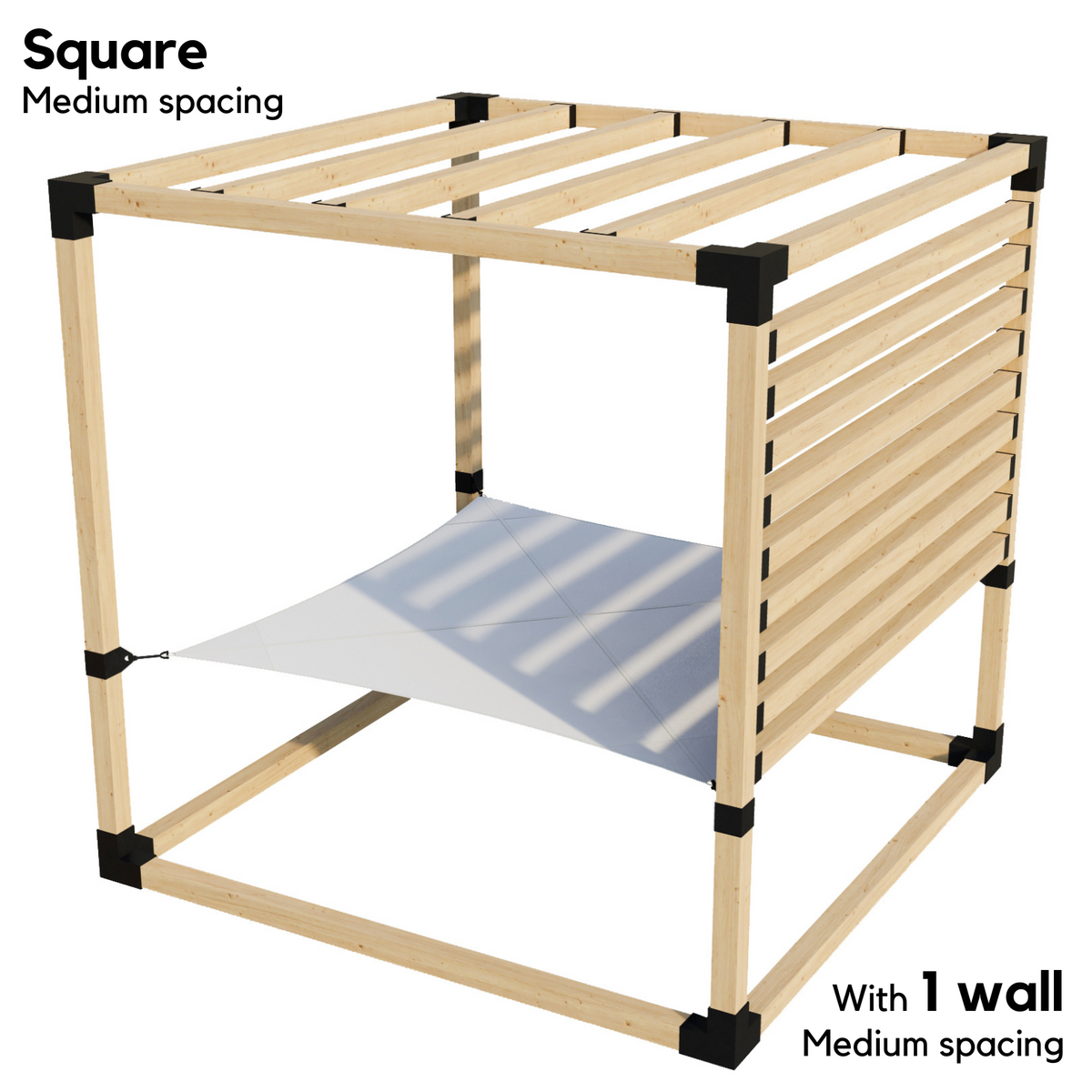 2-Person Pergola Hammock Kit with 4x4 Roof Rafters (for 4x4 Wood Posts)