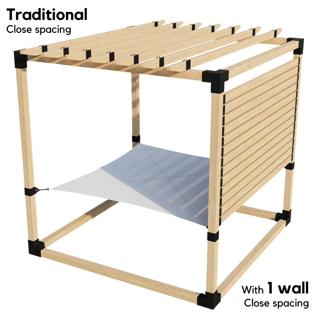2-Person Pergola Hammock Kit with Traditional Rafters (for 4x4 Wood Posts)