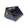 Heavy-Duty 60" Skid Steer Snow/Mulch Bucket, Bolt-On Cut Edge, 1500-lb Weight Capacity, Universal Quick Mount, TMG-SN60