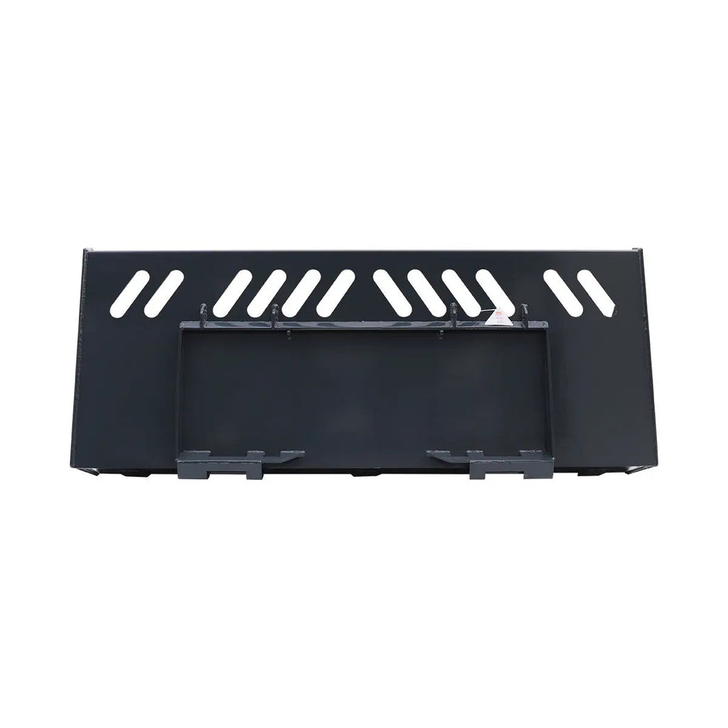 Heavy-Duty 72" Skid Steer Snow/Mulch Bucket, Bolt-On Cut Edge, 1500-lb Weight Capacity, Universal Quick Mount, TMG-SN72