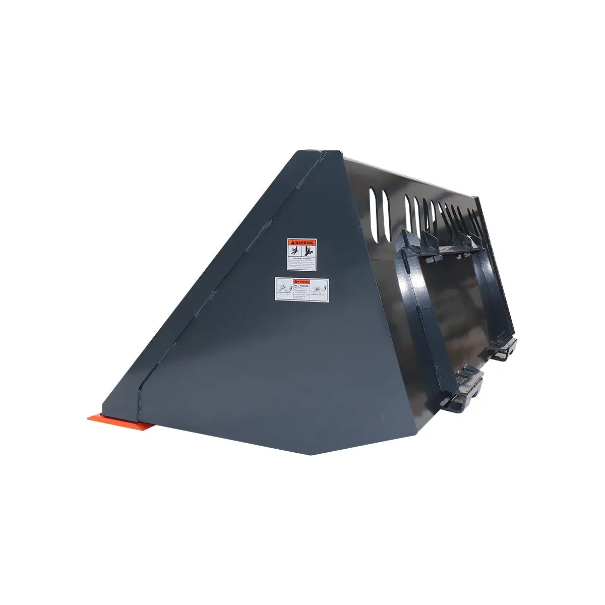 Heavy-Duty 72" Skid Steer Snow/Mulch Bucket, Bolt-On Cut Edge, 1500-lb Weight Capacity, Universal Quick Mount, TMG-SN72