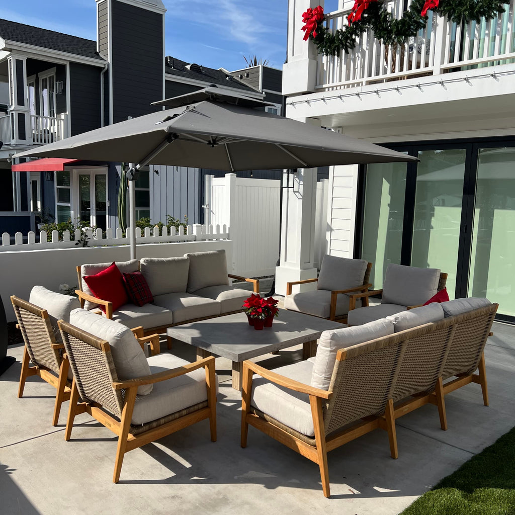 PURPLE LEAF – Parasol de terrasse Premium Classic SUNBRELLA déporté