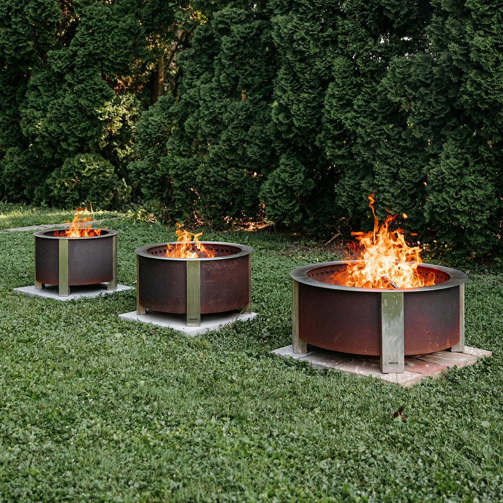BREEO X Series 30 Smokeless Fire Pit (Patina) with Ash Removal Tool