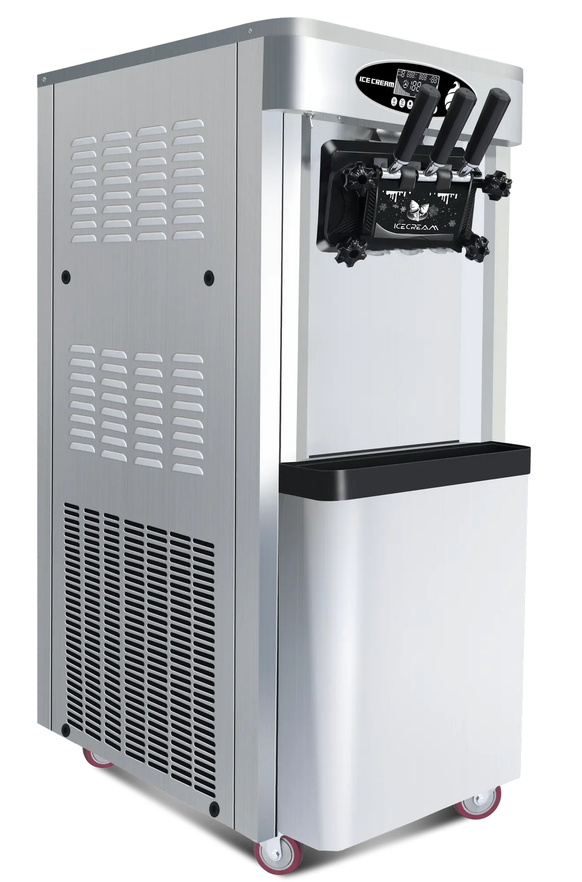 25–30L/H Ice Cream Machine, 2 x 6L Hoppers, 2000W Power, Commercial Soft Serve Maker, DOBA-ICM25