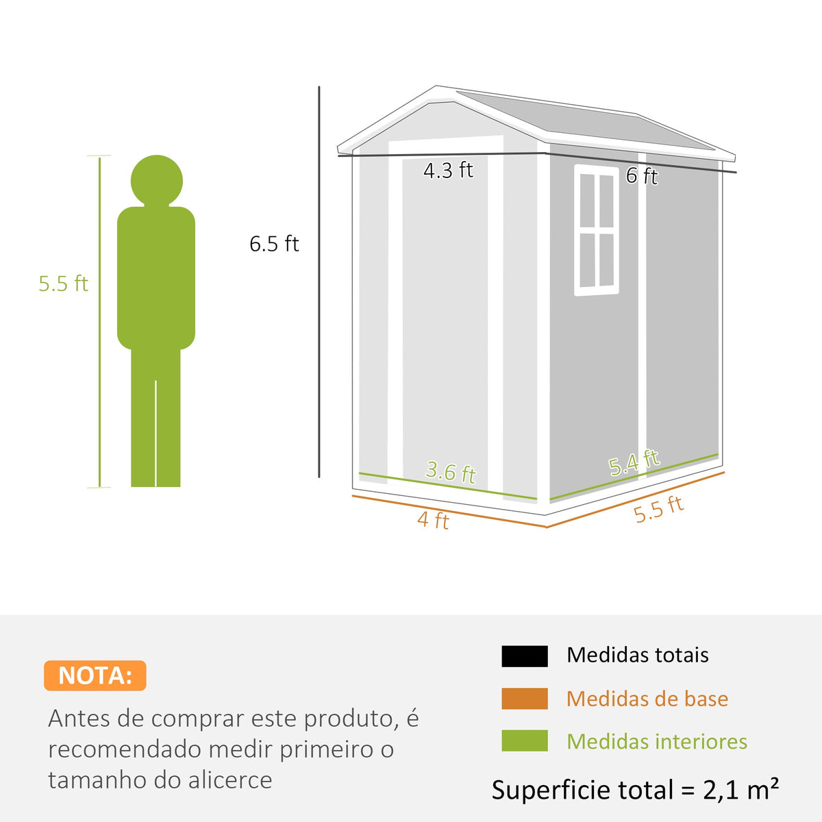 6' x 4' Outdoor Storage Shed with Floor and Lockable Door, Gray