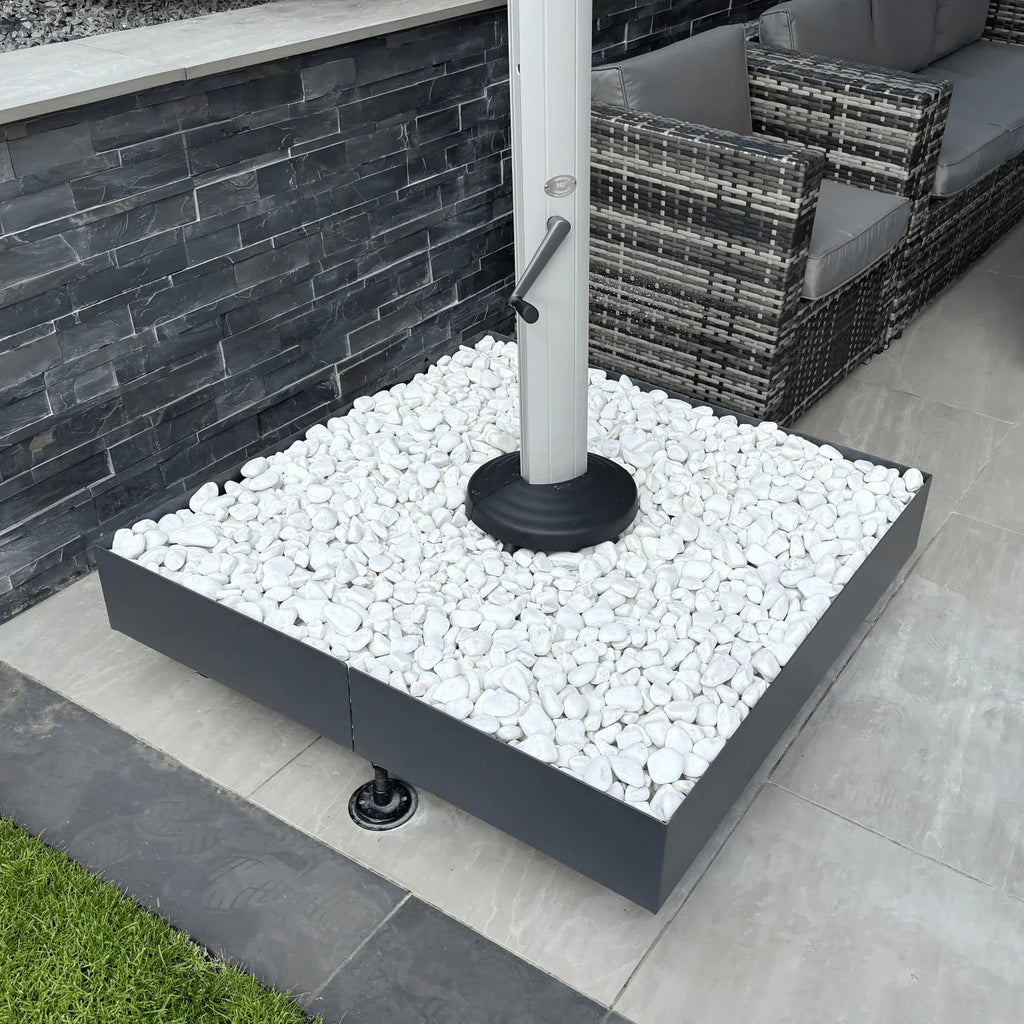 PURPLE LEAF Heavy-Duty Fillable Base with Wheels for Cantilever Patio Umbrellas