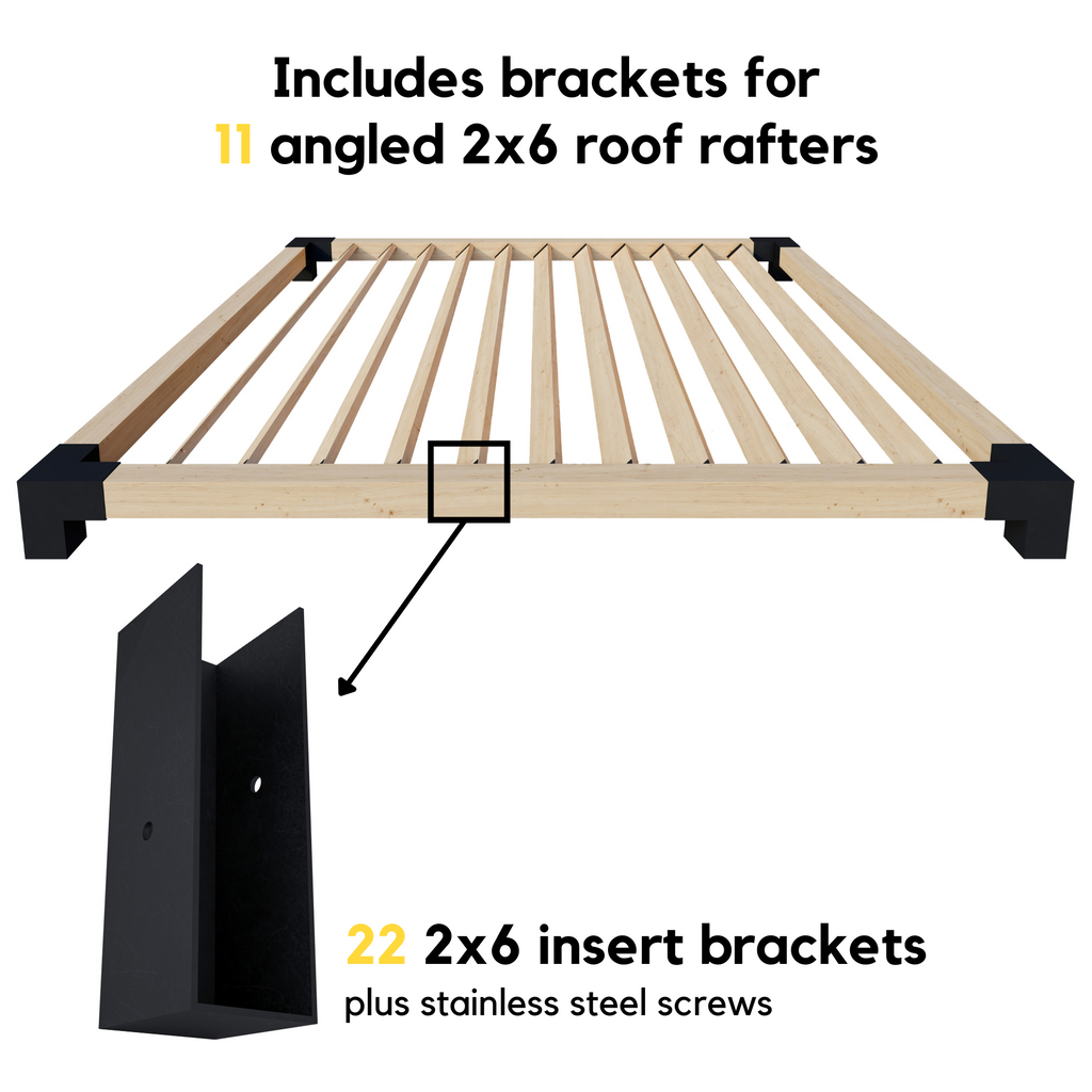 Small Freestanding Pergola Kit - For Any Size Pergola Up to 12' x 12'