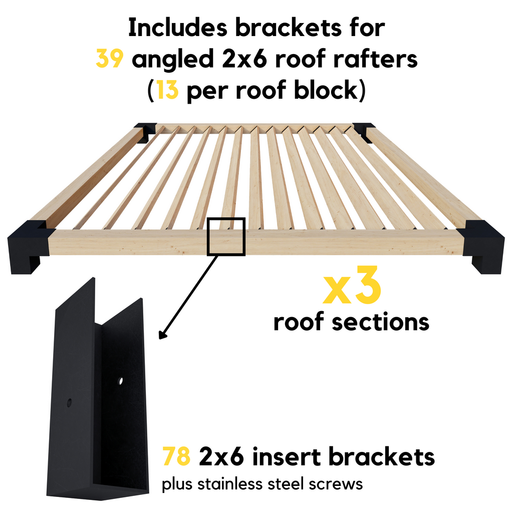 Attached Modern Pergola Kit