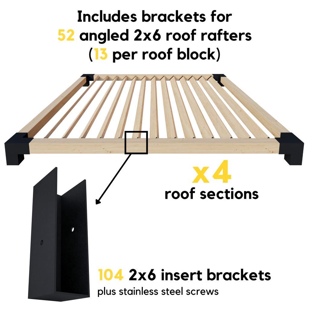 Kit for a Wall-Mounted Pergola With Side Wall