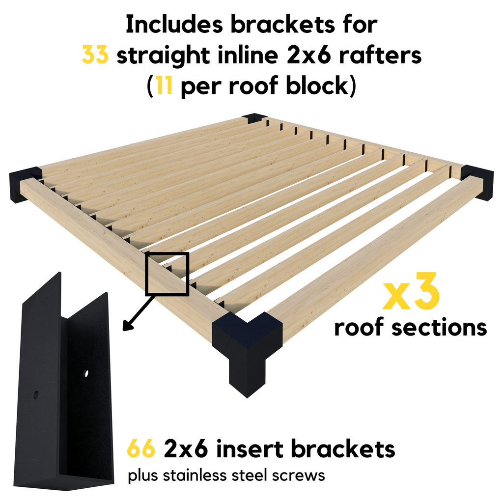 Bracket Kit for a Large Pergola With Roof