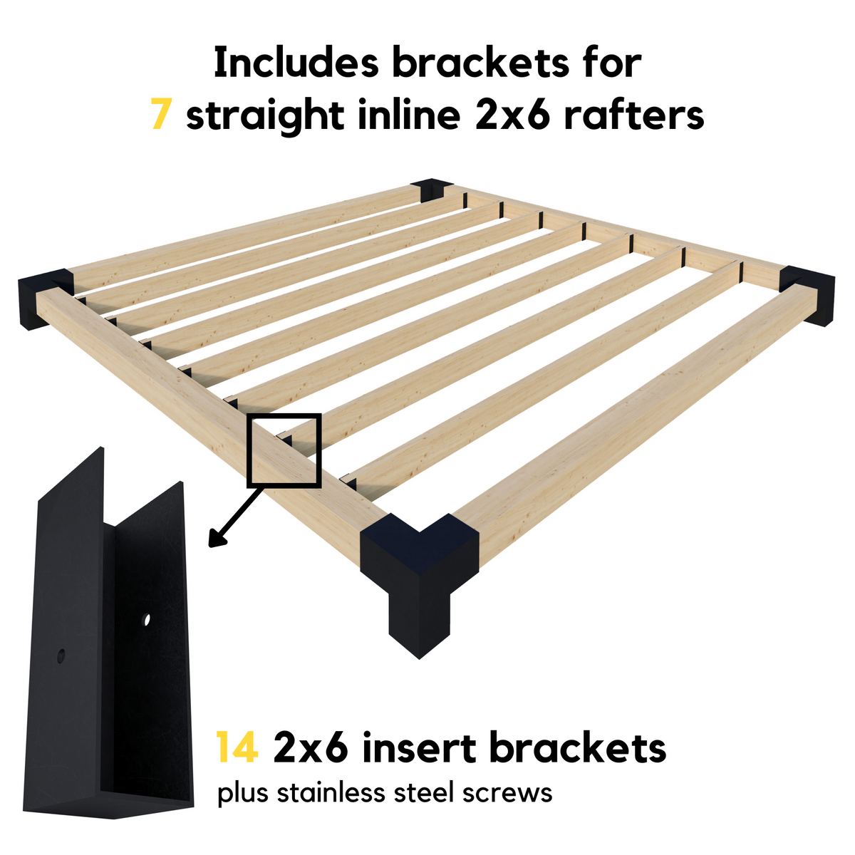 Kit for a Pergola Built Off House