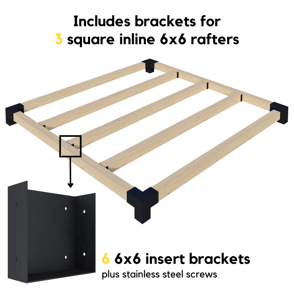 Bracket Kit for an Outdoor Wood Pergola