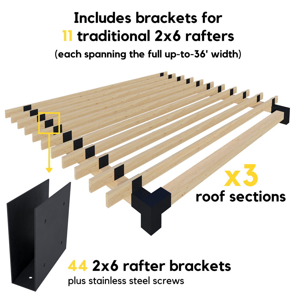 On-Deck Covered Pergola Kit