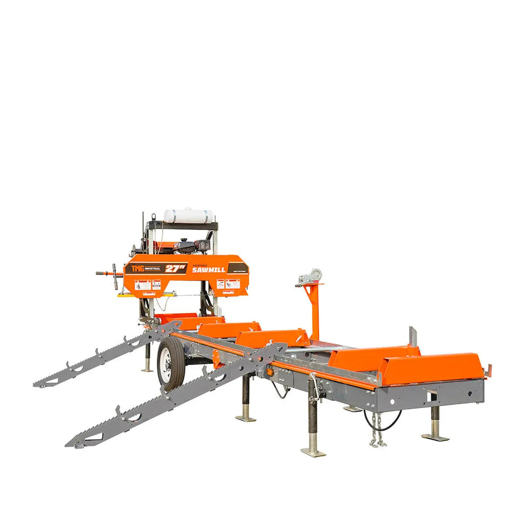 Log Loading Ramp Kit for Sawmill Trailer PSM27, Mast/Boom, 70" Ramp Length, 3800-lb Load Capacity, TMG-PSM27-Lramp