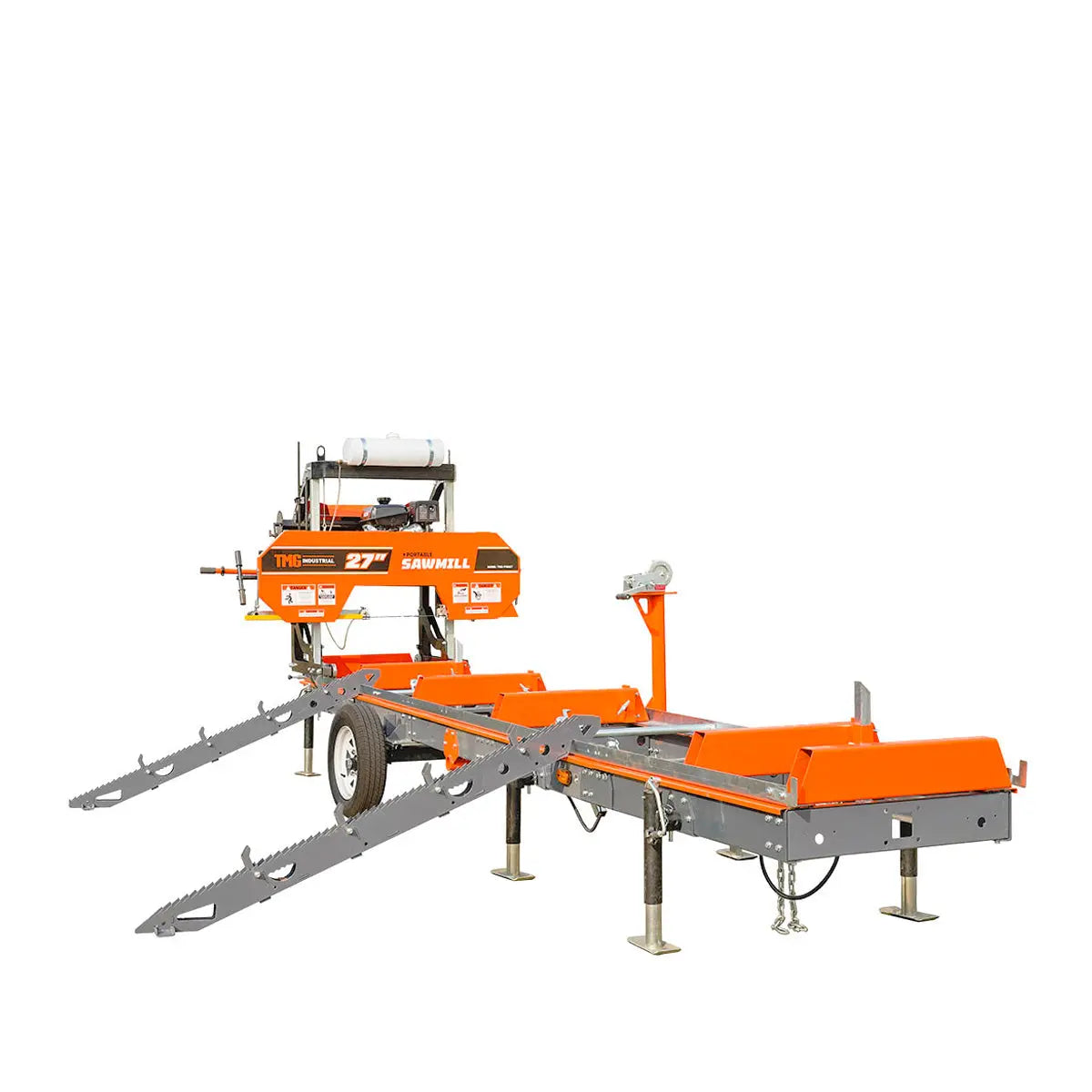 Log Loading Ramp Kit for Sawmill Trailer PSM27, Mast/Boom, 70" Ramp Length, 3800-lb Load Capacity, TMG-PSM27-Lramp
