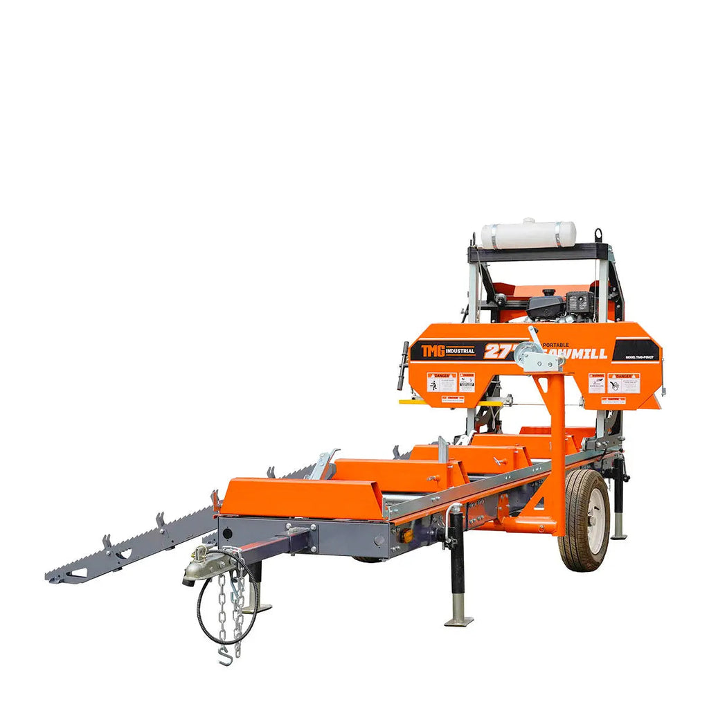 Log Loading Ramp Kit for Sawmill Trailer PSM27, Mast/Boom, 70" Ramp Length, 3800-lb Load Capacity, TMG-PSM27-Lramp