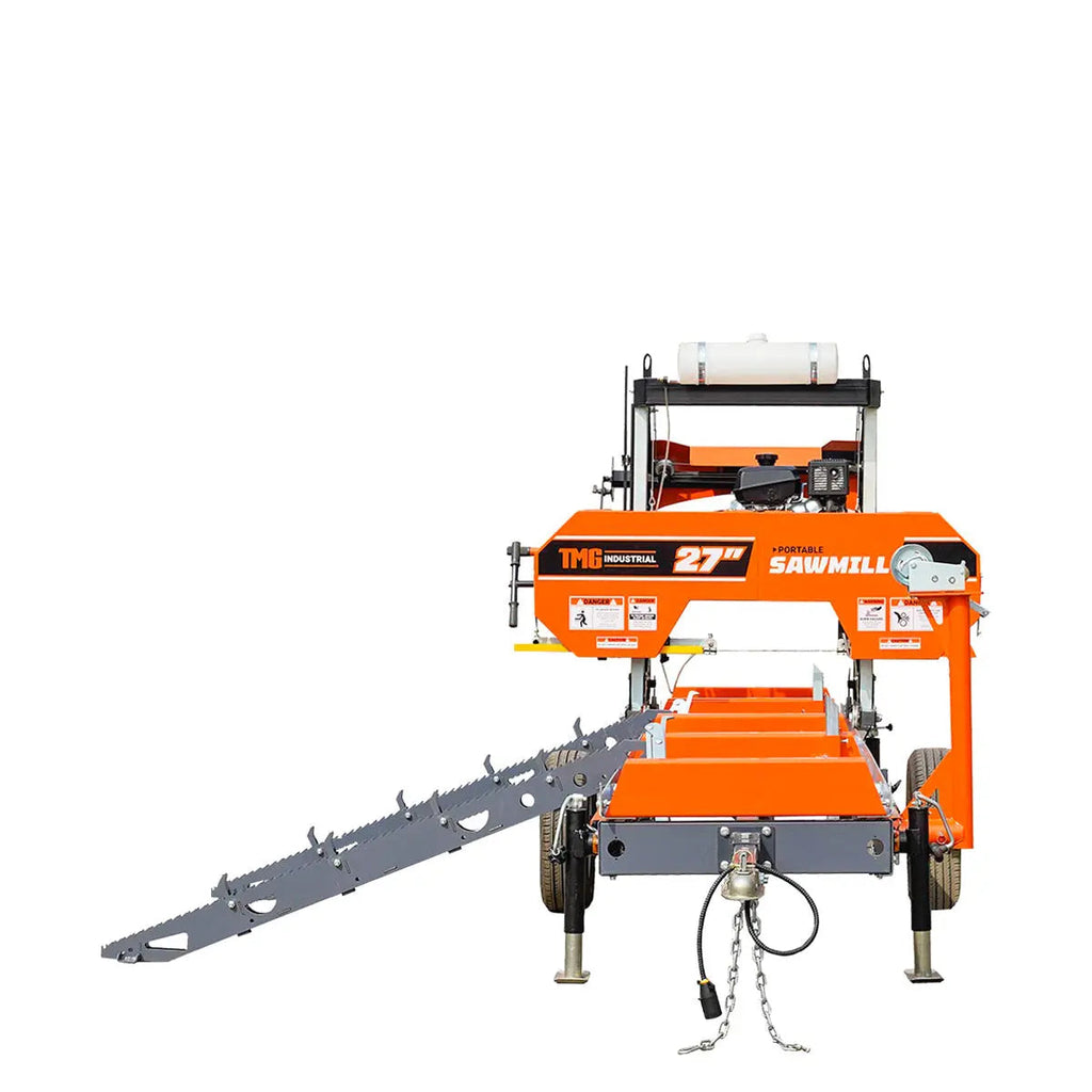 Log Loading Ramp Kit for Sawmill Trailer PSM27, Mast/Boom, 70" Ramp Length, 3800-lb Load Capacity, TMG-PSM27-Lramp