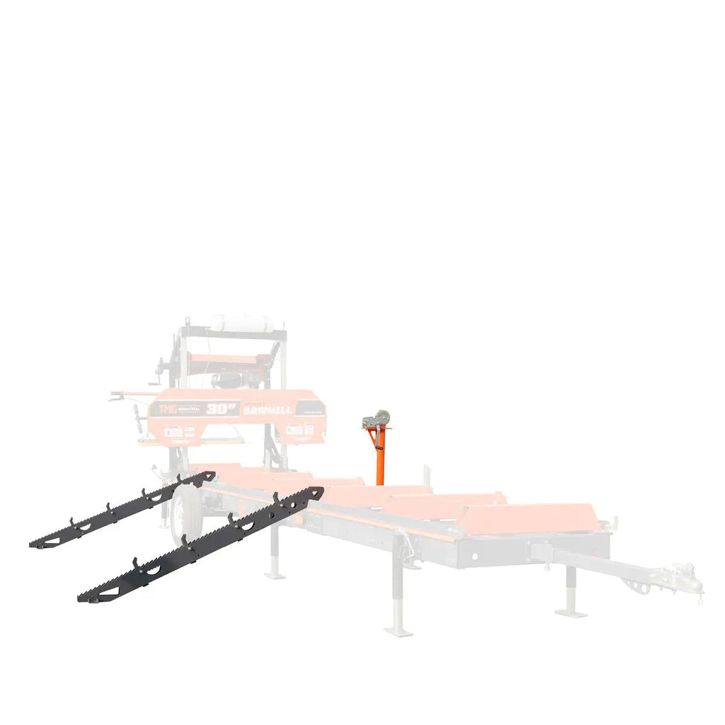 Log Loading/Rolling & Ramp Package for TMG-PSM30, 2-Speed 2000 Lb Winch, Mast/Boom, Receiver, 70" Ramp Length, 3800 Lb Loading Capacity, 32-½' Steel Cable, TMG-PSM30-Lramp