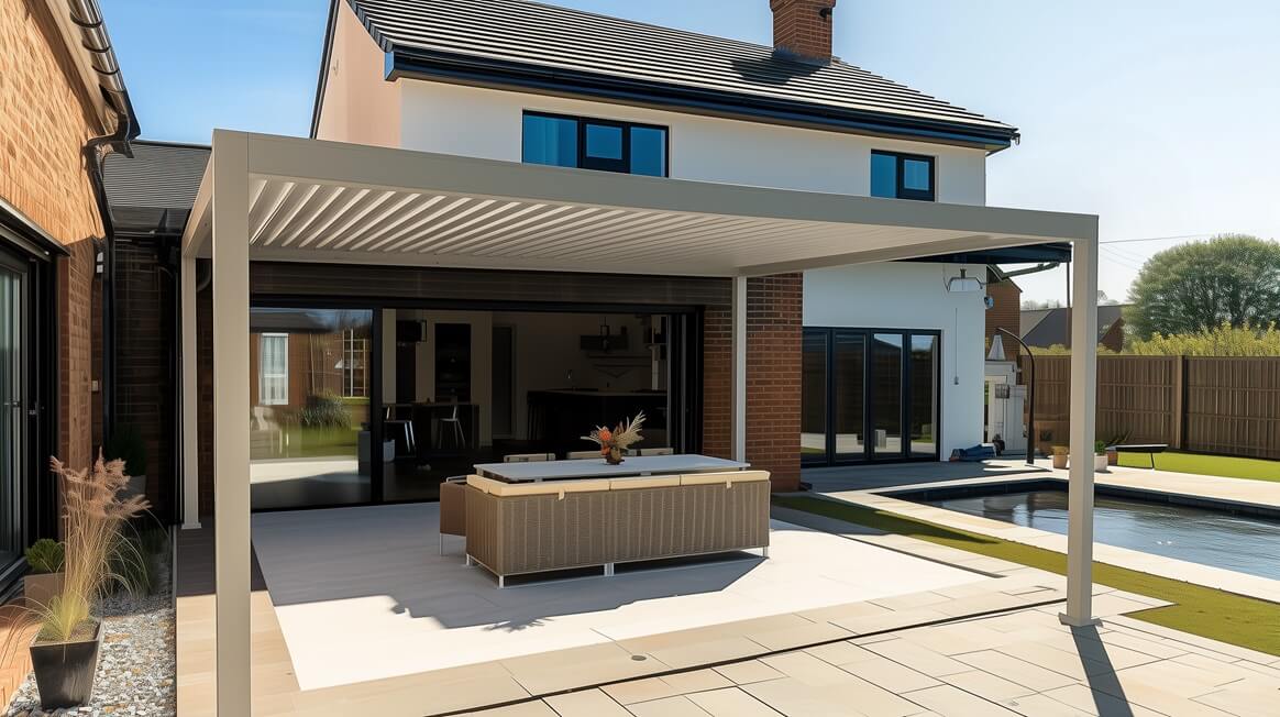 NOVA TITAN 3.6m x 3m Rectangular Pergola – Pebble (2026 Model)