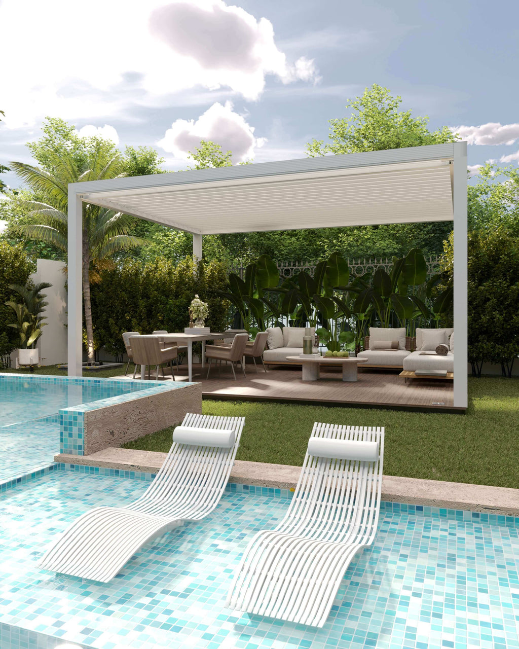 NOVA TITAN Square Pergola 3m x 3m – Pebble (2026 Model)