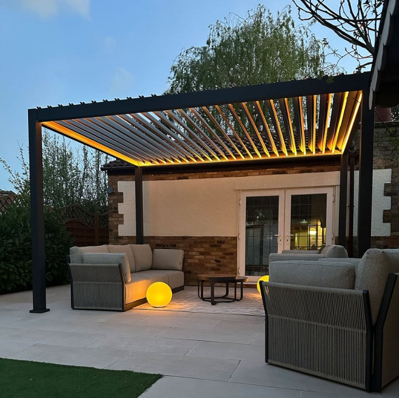 NOVA TITAN PLUS 4m x 3m Rectangular Pergola – Grey (2026 Model)