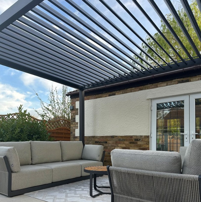 NOVA TITAN PLUS 4m x 3m Rectangular Pergola – Grey (2026 Model)