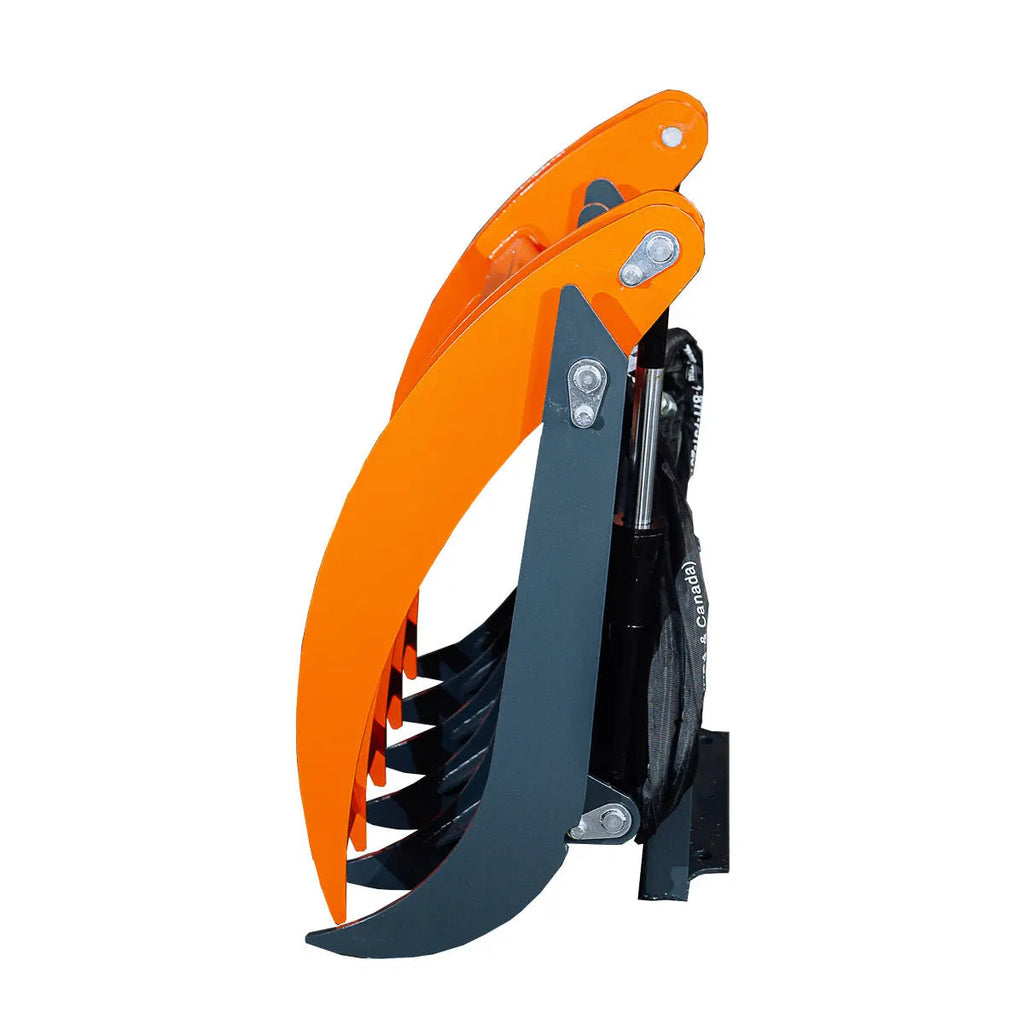 Mini Skid Steer Root Rake Grapple, 35" Working Width, 2200-lb Capacity, Toro Style Mount Plate, TMG-SRG35
