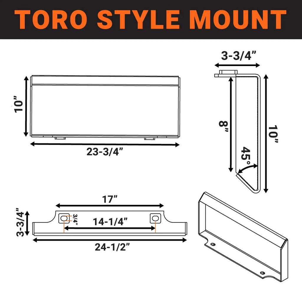 Mini Skid Steer Rotary Brush Cutter, 42" Cut Width, 2-½" Capacity, Hydraulic Motor, Toro Style Mount Plate,TMG-SBC42