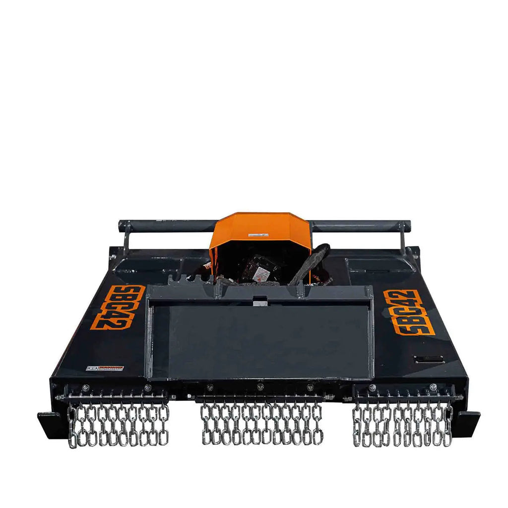 Mini Skid Steer Rotary Brush Cutter, 42" Cut Width, 2-½" Capacity, Hydraulic Motor, Toro Style Mount Plate,TMG-SBC42