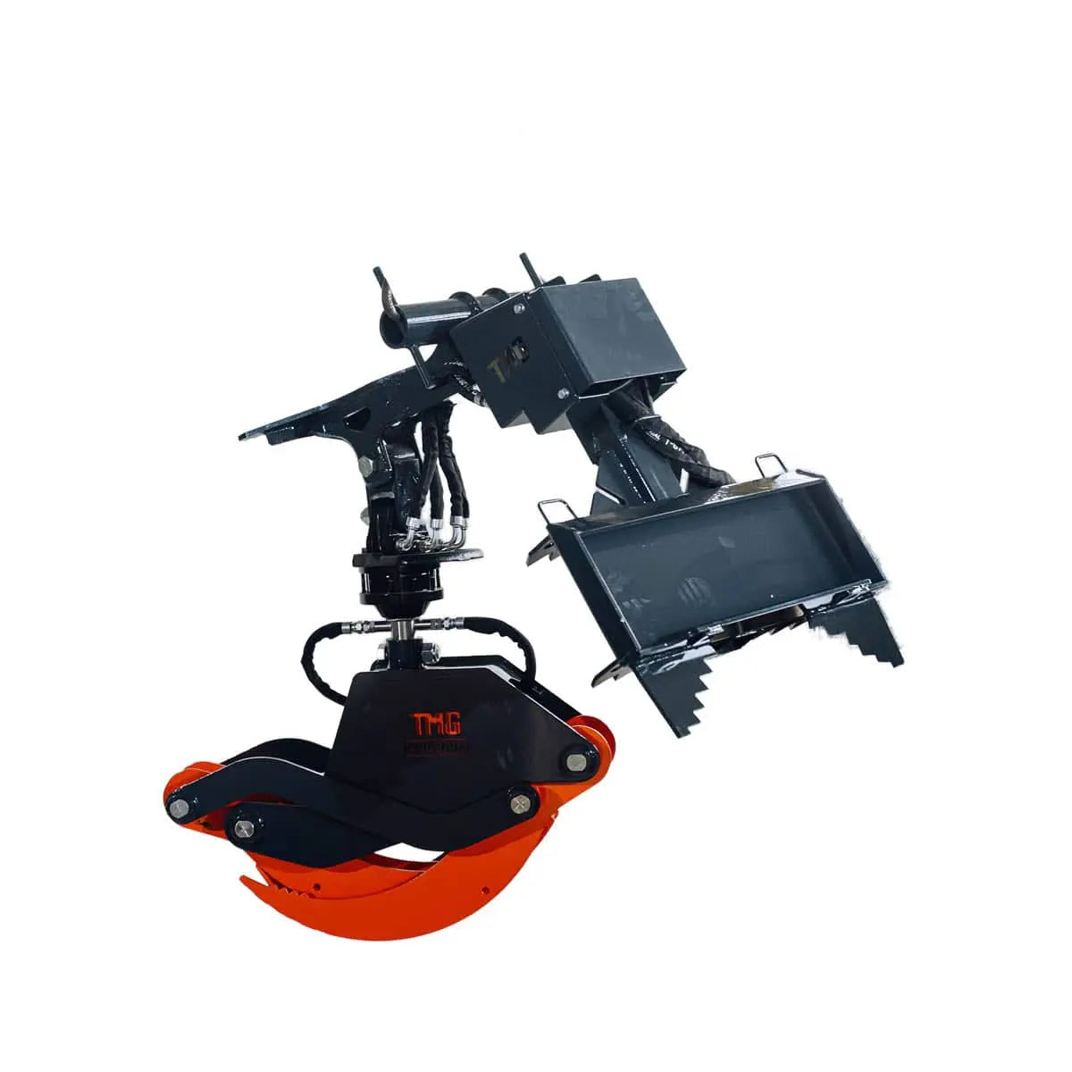 Mini Skid Steer Rotating Grapple, Toro Style Mount, 59" Grapple Opening, 1500 LB Lifting Capacity, 1.5-Ton Power Rotation, TMG-SLG59