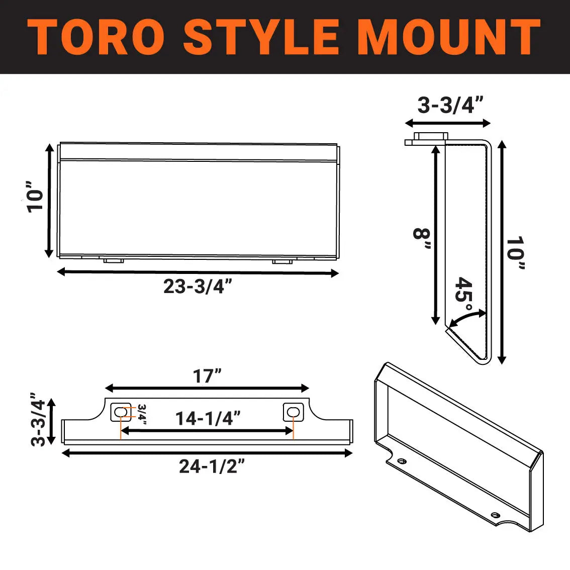 Mini Skid Steer Stump Bucket Grapple, 2200-lb Grapple Capacity, Toro Style Mount Plate, TMG-SSG36