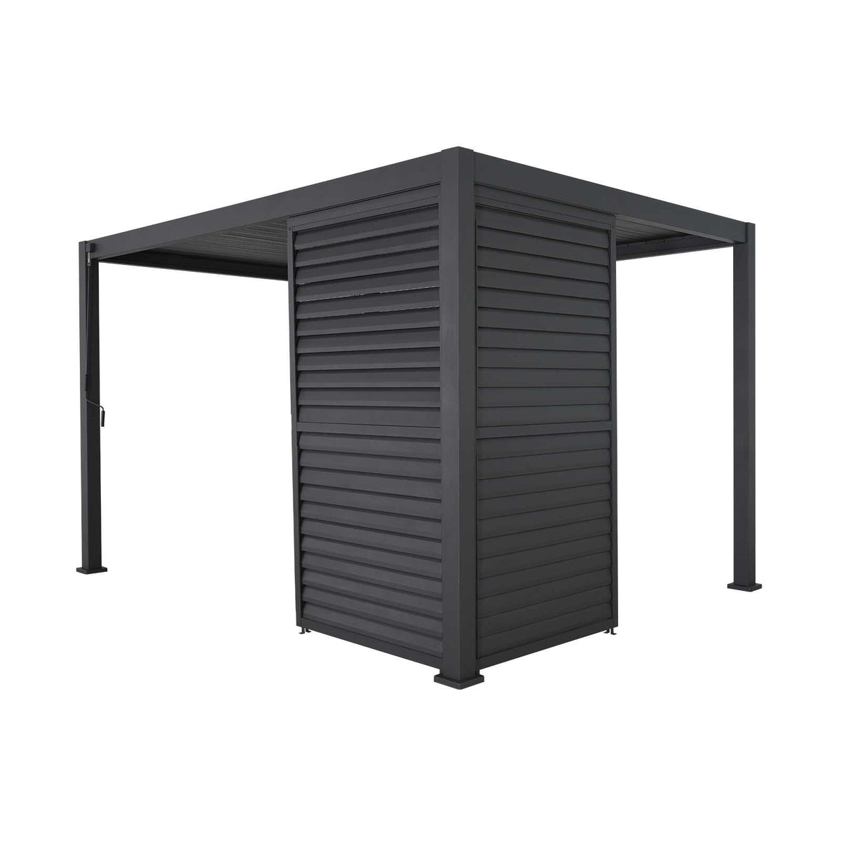 1.2M NOVA TITAN Aluminium Pergola ADJUSTABLE LOUVERED WALL - GREY